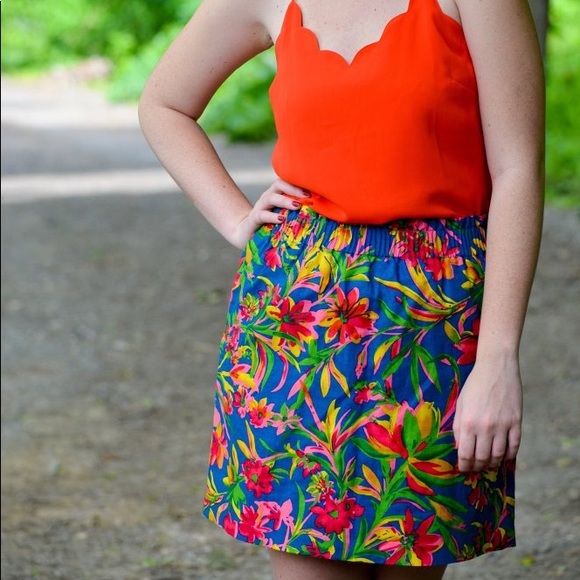 J. Crew Dresses & Skirts - J. Crew Floral Printed Linen Sidewalk Mini Skirt